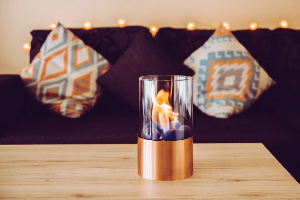 Chimenea de etanol para espacios pequeños