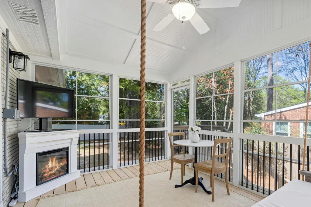 Chimenea de etanol en terrazas techadas