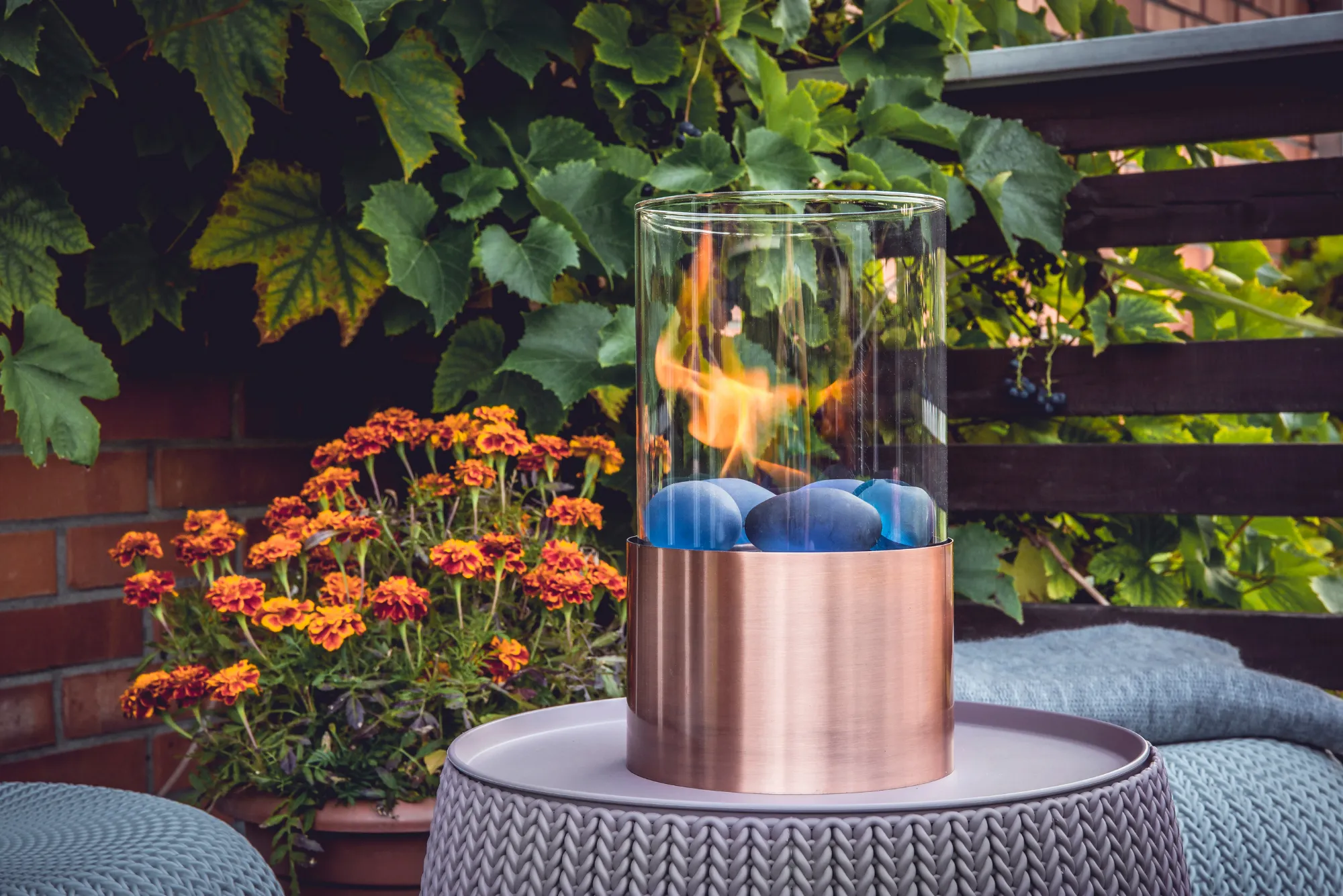 Se puede usar chimenea de etanol en balcones