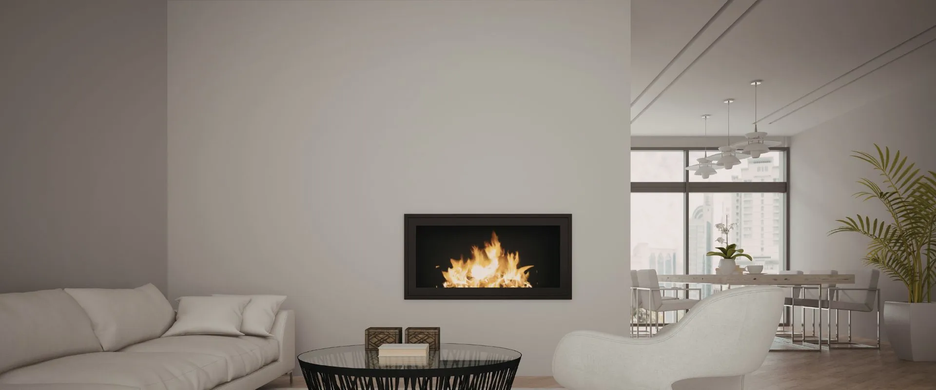 Chimenea decorativa sin humo para sala