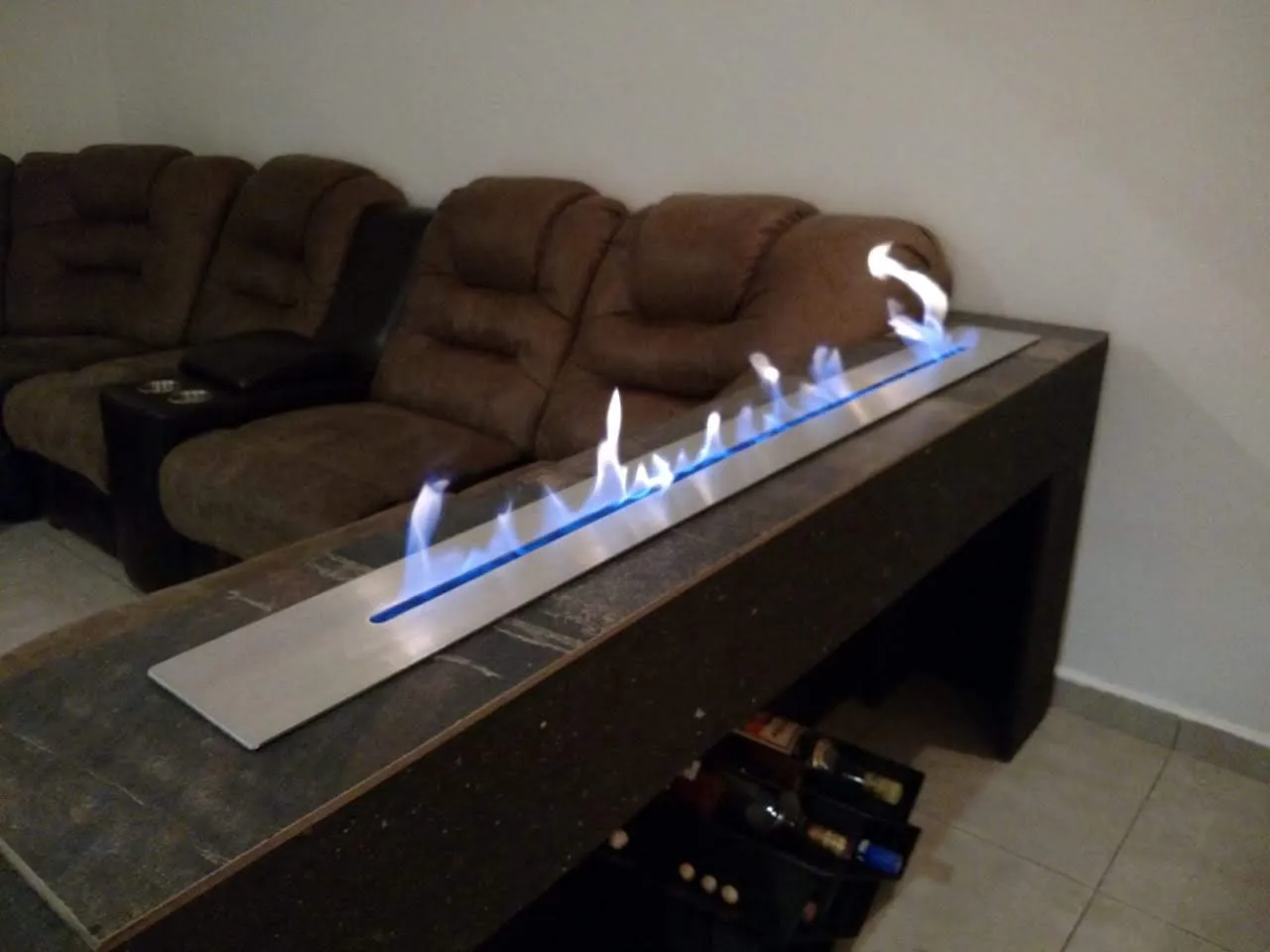 Chimenea de etanol para casas modernas