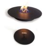 Circular negro con fuego