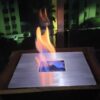 Cuadrado colocado encendido