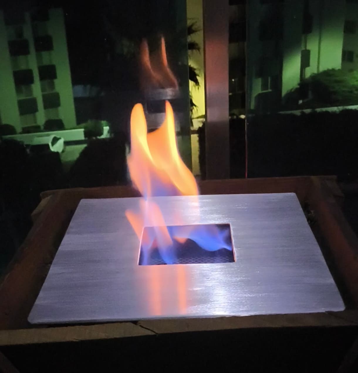 Cuadrado colocado encendido