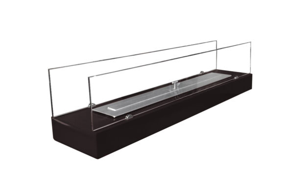 Chimenea Portátil Modern Negro 110×30×10 cm